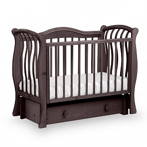 Кровать детская БИ 08.3 Маргаритка маятник продольный, махагон (Лель, LIEL_БИ 08.3_махагон)